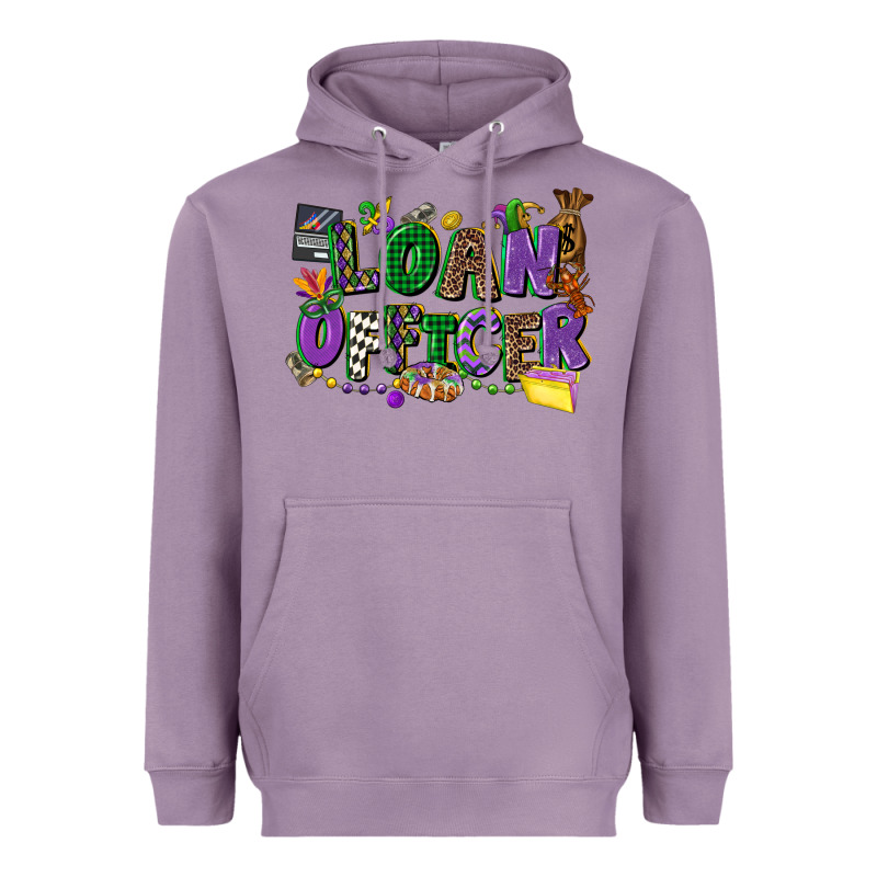 Loan Officer Mardi Gras Cowgirl Heavyweight Hoodie by CowGirlArtShop | Teevron