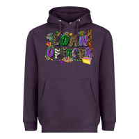 Plum loan officer mardi gras cowgirl Heavyweight Hoodie - CowGirlArtShop
