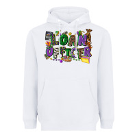 White loan officer mardi gras cowgirl Heavyweight Hoodie - CowGirlArtShop