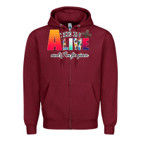 Burgundy He is Alive Zipper Hoodie - Bettercallsaul