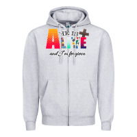 He Is Alive Zipper Hoodie | Teevron