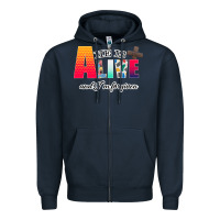 Navy He is Alive Zipper Hoodie - Bettercallsaul
