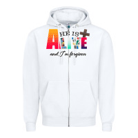 White He is Alive Zipper Hoodie - Bettercallsaul