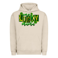Pigment French Oak one lucky mama st patricks Urban Hoodie - FaDigitalArtStudio