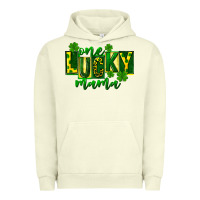 Pigment Pistachio one lucky mama st patricks Urban Hoodie - FaDigitalArtStudio