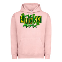 Pigment Salmon one lucky mama st patricks Urban Hoodie - FaDigitalArtStudio