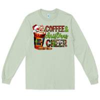 Matcha Coffee and Christmas cheer Long Sleeve Tee - NancyCooperArtShop