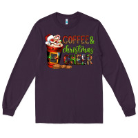 Plum Coffee and Christmas cheer Long Sleeve Tee - NancyCooperArtShop