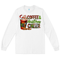 White Coffee and Christmas cheer Long Sleeve Tee - NancyCooperArtShop