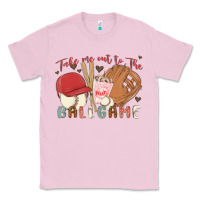 Bubblegum Pink take me out to the ballgame Classic Tee - MaliasSmallBusiness
