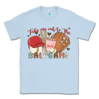 Dusty Blue take me out to the ballgame Classic Tee - MaliasSmallBusiness