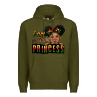 Army Green i am melanin princess black peekaboo Premium Hoodie - CowGirlArtShop