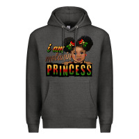 Charcoal Heather i am melanin princess black peekaboo Premium Hoodie - CowGirlArtShop