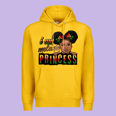 I Am Melanin Princess Black Peekaboo Premium Hoodie Designed By Cowgirlartshop