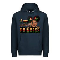 Navy i am melanin princess black peekaboo Premium Hoodie - CowGirlArtShop