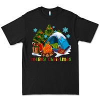 Black merry Christmas camp Premium Tee - AdoDesignShop