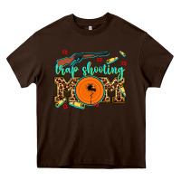 Chocolate Brown trap shooting mom Heavy Core Tee - AdoDesignShop