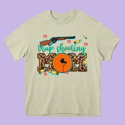 Trap Shooting Mom Heavy Core Tee Designed By Adodesignshop