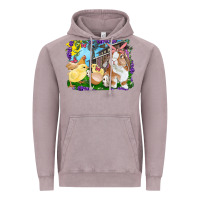 Vintage Zinc easter farm chicks and bunny Vintage Hoodie - RanaPortraitStore