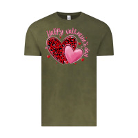 Vintage Olive happy valentine's day hearts Vintage Tee - MaliasSmallBusiness