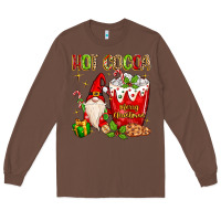 Chestnut christmas gnome hot cocoa Long Sleeve Tee - MaliasSmallBusiness
