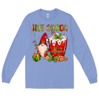 Colony Blue christmas gnome hot cocoa Long Sleeve Tee - MaliasSmallBusiness