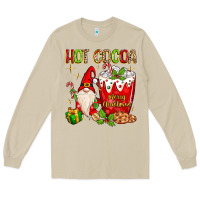 Mushroom christmas gnome hot cocoa Long Sleeve Tee - MaliasSmallBusiness