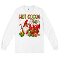White christmas gnome hot cocoa Long Sleeve Tee - MaliasSmallBusiness