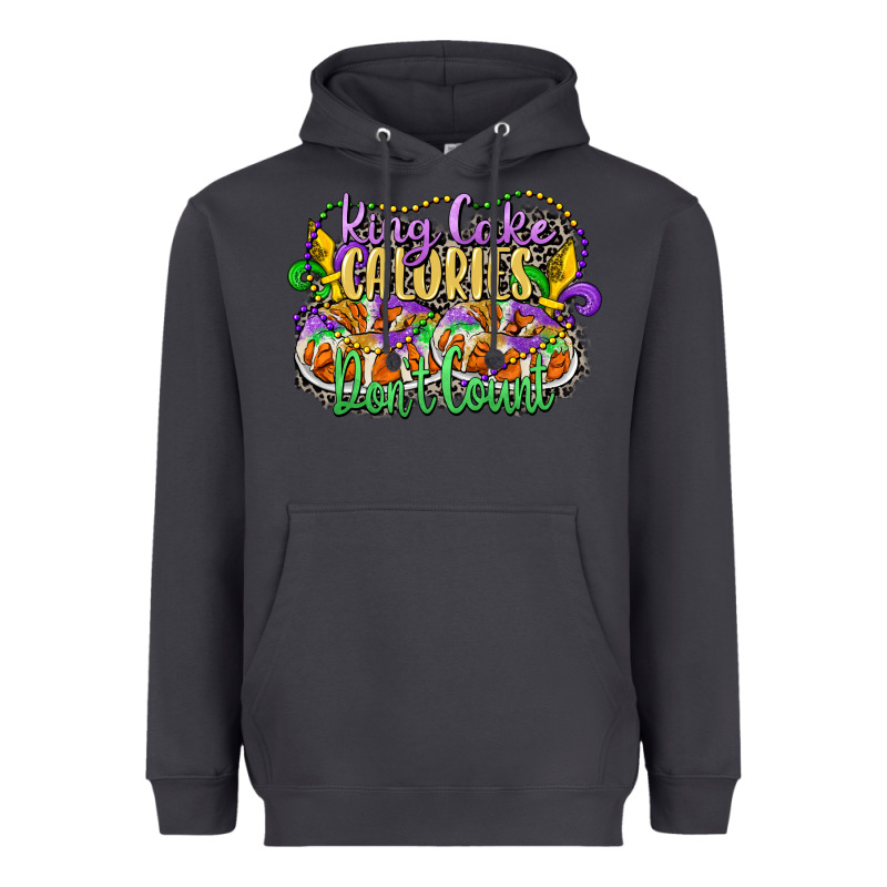 King Cake Calories Dont Count Heavyweight Hoodie by CowGirlArtShop | Teevron