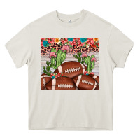 Cream football leopard cactus Heavy Core Tee - JahusDesignShop