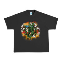 Pigment Black cowhide aztec sunflowers cactus Urban Heavy Tee - AdoDesignShop