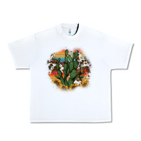White cowhide aztec sunflowers cactus Urban Heavy Tee - AdoDesignShop
