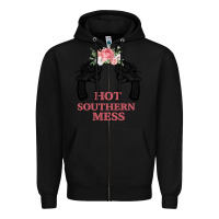Black Hot Southern Mess Zipper Hoodie - Bettercallsaul