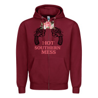 Burgundy Hot Southern Mess Zipper Hoodie - Bettercallsaul