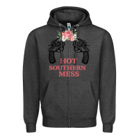 Charcoal Heather Hot Southern Mess Zipper Hoodie - Bettercallsaul