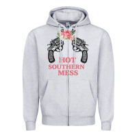 Heather Grey Hot Southern Mess Zipper Hoodie - Bettercallsaul