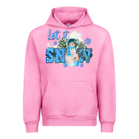 Fuchsia Pink let it snow christmas Urban Hoodie - FaDigitalArtStudio