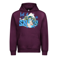 Mauve Wine let it snow christmas Urban Hoodie - FaDigitalArtStudio