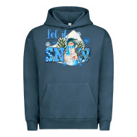 Pigment Midnight Navy let it snow christmas Urban Hoodie - FaDigitalArtStudio