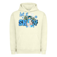 Pigment Pistachio let it snow christmas Urban Hoodie - FaDigitalArtStudio