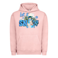 Pigment Salmon let it snow christmas Urban Hoodie - FaDigitalArtStudio