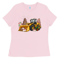 Bubblegum Pink little debbie tree cakes bulldozer Ladies Tee - JahusDesignShop