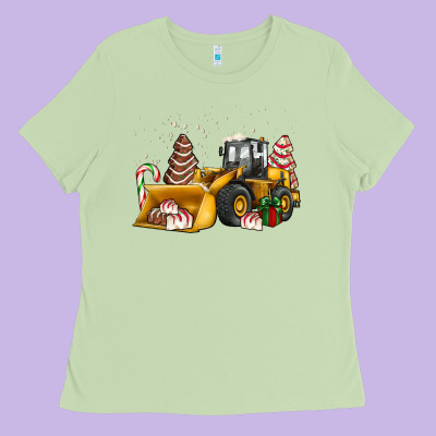 Little Debbie Tree Cakes Bulldozer Ladies Tee Designed By Jahusdesignshop