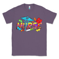 Lavender Autism Nurse Classic Tee - NancyCooperArtShop