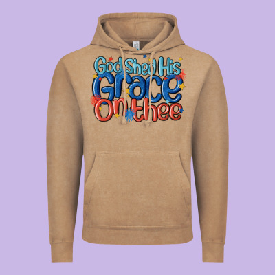 God Shed His Grace On The Thee Vintage Hoodie Designed By Maliassmallbusiness