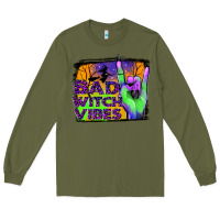 Army Green bad witch vibes Long Sleeve Tee - JahusDesignShop
