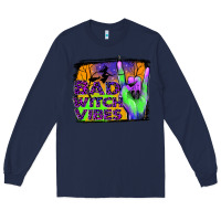 Navy bad witch vibes Long Sleeve Tee - JahusDesignShop