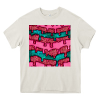 Cream valentines day leopard and turquoise gemstone seamless pattern Heavy Core Tee - BundleAndBundleShop