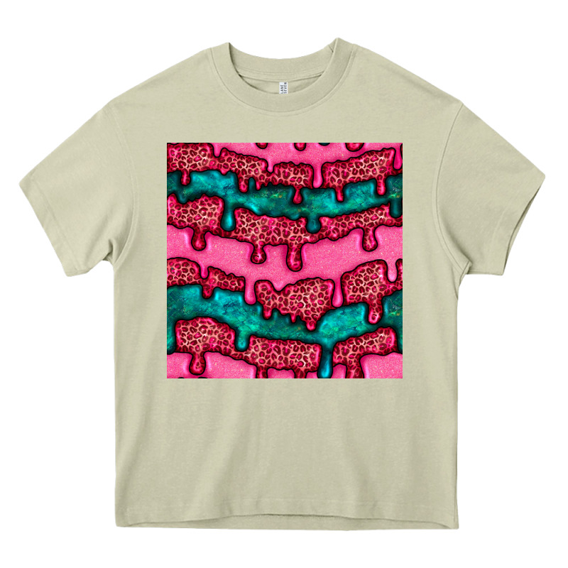 Valentines Day Leopard And Turquoise Gemstone Seamless Pattern Heavy Core Tee by BundleAndBundleShop | Teevron