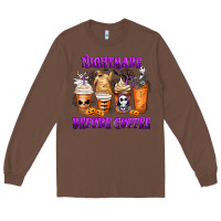 Chestnut Nightmare Before Coffee Cups Long Sleeve Tee - MaliasSmallBusiness